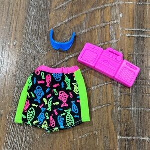 Barbie Ken fashion activewear 1992 #665 shorts boombox glasses